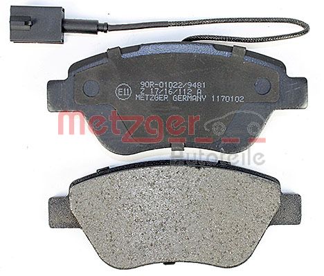 METZGER 1170102 Bremsbelagsatz, Scheibenbremse